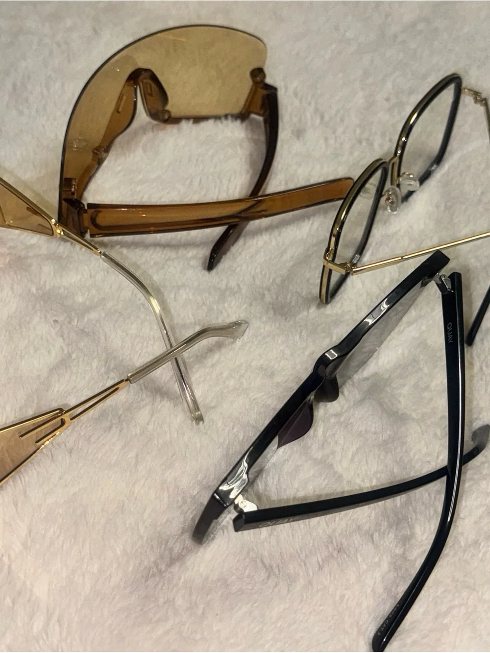 Quay Australia Black Gradient Cat Eye Sunglasses (used) and 3 new other glasses